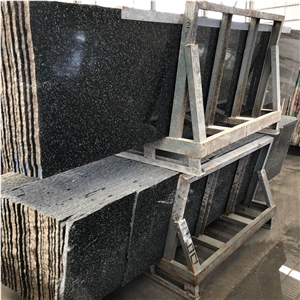 Black Granite Slab Tiles Cut To Size For Kitchen