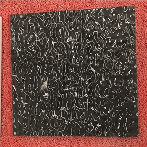 Black Marble Water Ripple Pattern 3d Art Panel