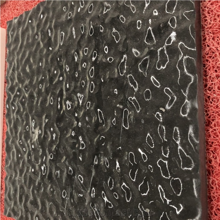 Black Marble Water Ripple Pattern 3d Art Panel