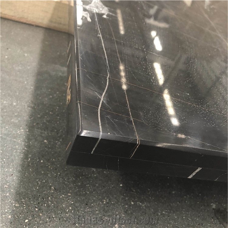 Nero St Laurent Marble Slab Tiles For Interior Wall Design