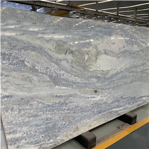 Blue Crystal Marble Tiles For Interior Floor And Wall Design