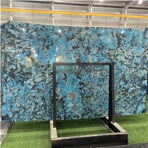 Brazilian Exotic Blue Granite Stone Slab for Villa
