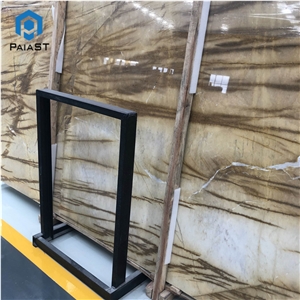 Brown And White Marble Slab For Interior Background Wall