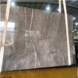 Building Materials Milk Way Grey Granite Slab For Wall Decor