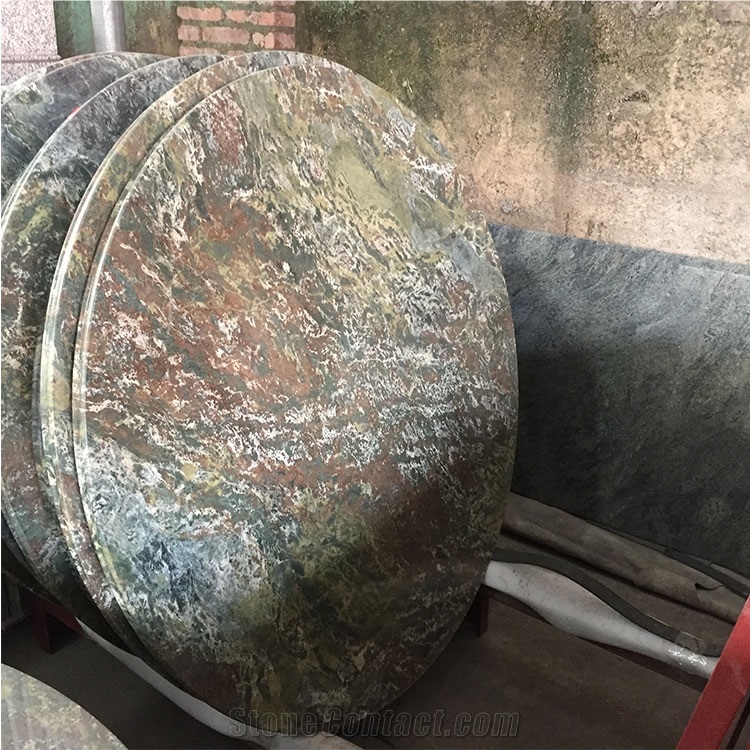 China Nine Dragon Marble Round Table Tops