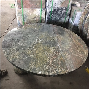 China Nine Dragon Marble Round Table Tops