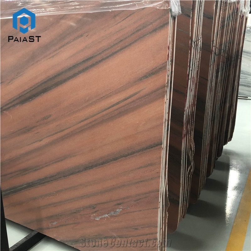 China Noisette Fleury Red Marble Slab Wholesale