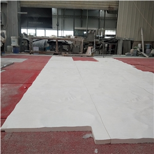 Cnc Carving White Limestone Wall Tile Design