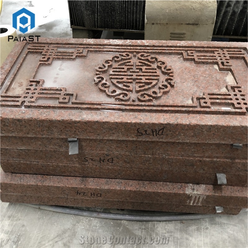 Cnc Red Granite Engraving Interior&Outdoor Wall