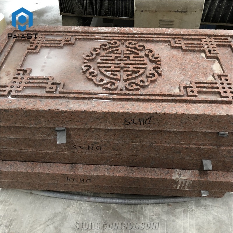 Cnc Red Granite Engraving Interior&Outdoor Wall