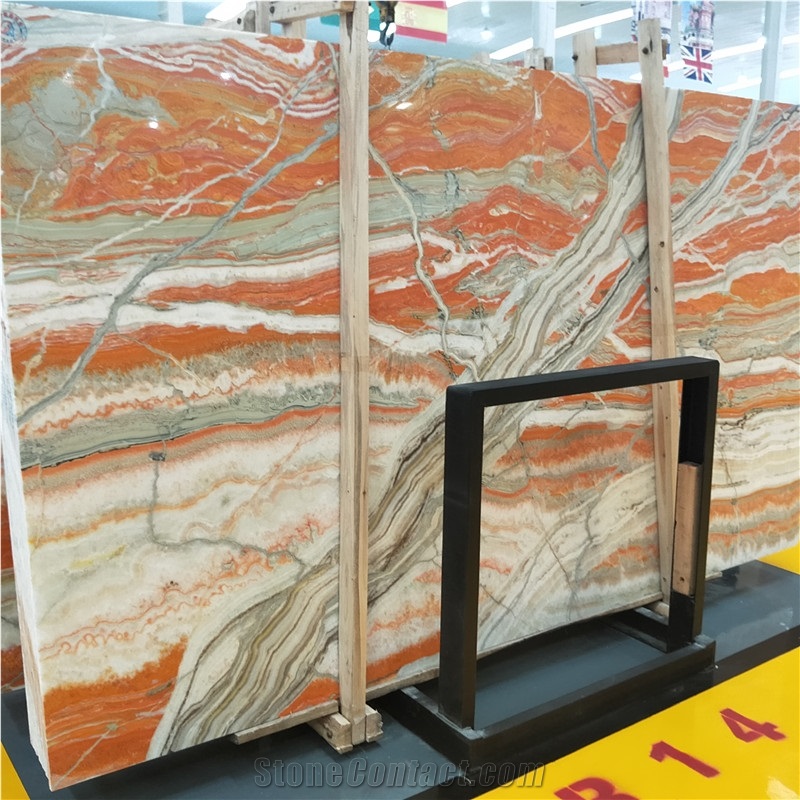 Colorful Rainbow Onyx Slan Hotel Interior Design