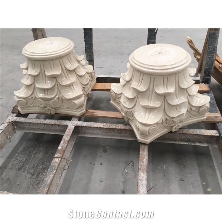 Columns Architectural Beige Marble Roman Pillar