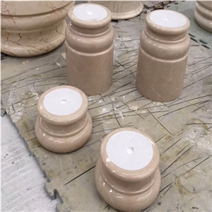 Columns Architectural Beige Marble Roman Pillar