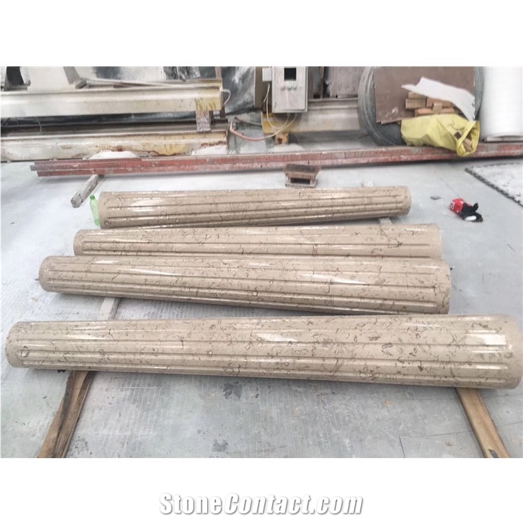 Columns Architectural Beige Marble Roman Pillar