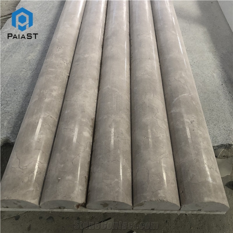 Custom Decororative Round Marble Solid Columns
