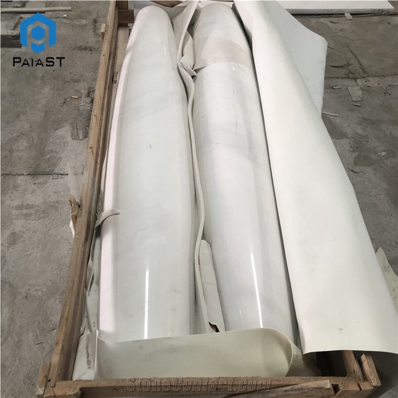 Custom Decororative Round Marble Solid Columns