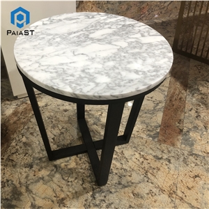 Custom Furniture Round White Marble Table Top