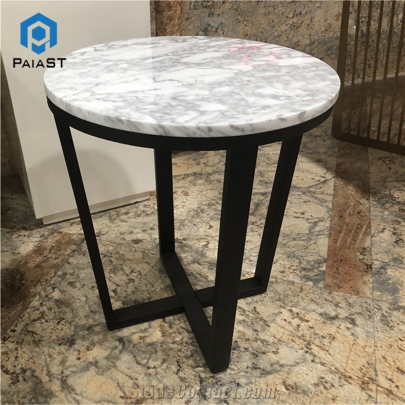 Custom Furniture Round White Marble Table Top