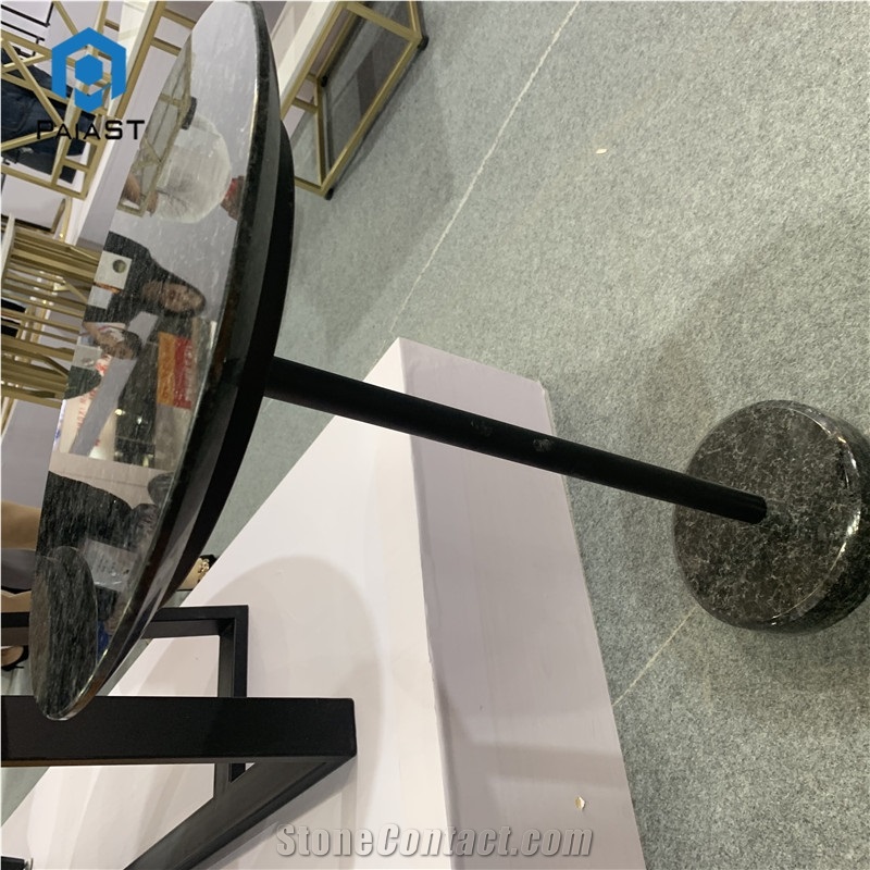 Custom Round Dark Granite Coffee Table For Home