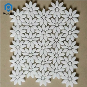 Custom Special Flower Shaped Marble Mosaic Tile