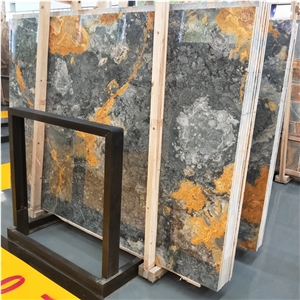 Dark Grey Black Jade Onyx Stone Slabs for Villa