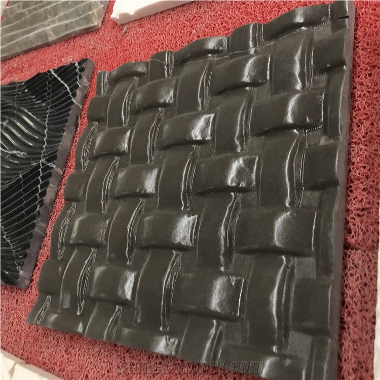 Decoration 3d Wall Panel Black Granite Tile