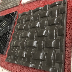 Decoration 3d Wall Panel Black Granite Tile