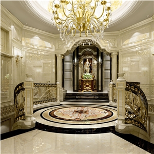 Decorative Marble Waterjet Medallion Pattern Floor