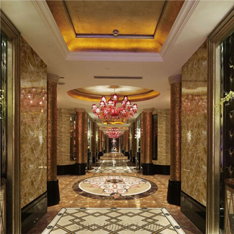 Decorative Marble Waterjet Medallion Pattern Floor