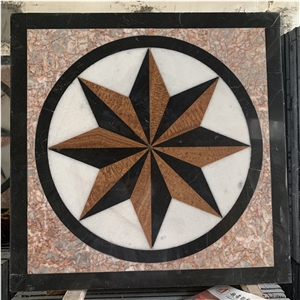 Decorative Square Waterjet Marble and Granite Tile
