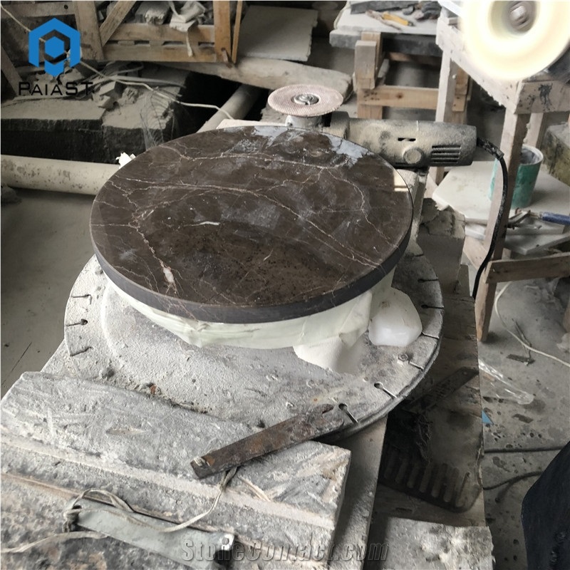 Emperador Dark Round Coffee Marble Table Top