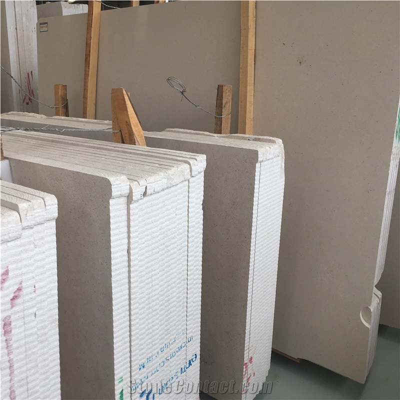 Exterior Wall Cladding and Flooring Beige Marble