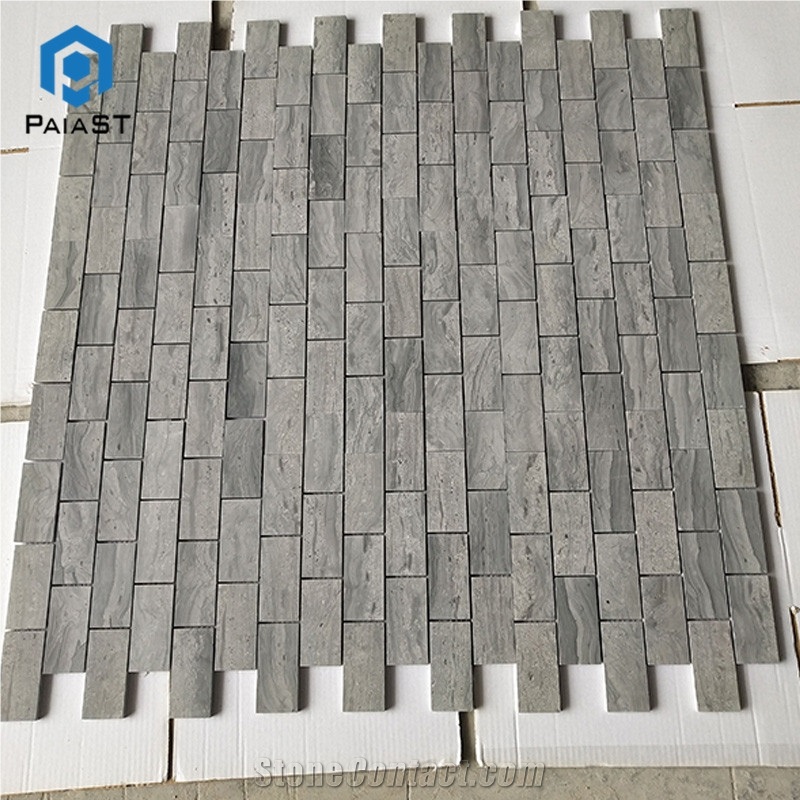 Factory Direct Grey Rectangle Marble Mosaic Tiles