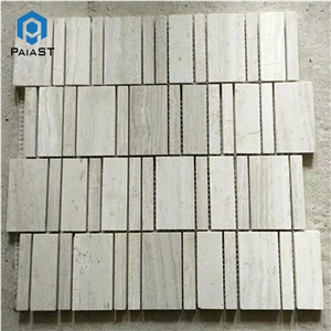 Factory Direct Grey Rectangle Marble Mosaic Tiles