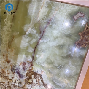 Factory Direct Square Green Onyx Table For Villa