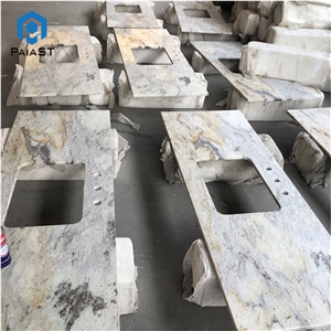 Giallo Cecilia White Granite Custom Bathroom Top