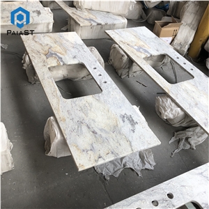 Giallo Cecilia White Granite Custom Bathroom Top