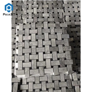 Good Design Grey Marble Knitting Shape Mosaic Tile