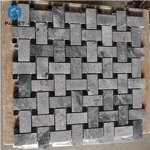 Good Design Grey Marble Knitting Shape Mosaic Tile