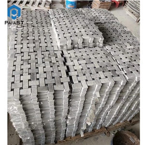 Good Design Grey Marble Knitting Shape Mosaic Tile