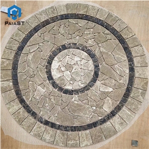 Round Marble Mosaic Medallions For Patio, Terrace Floors