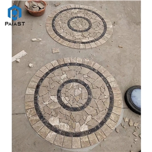 Round Marble Mosaic Medallions For Patio, Terrace Floors