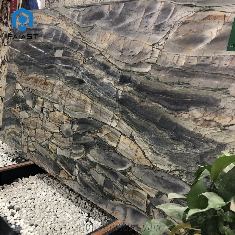 Michelangelo Quartzite Slab For Home And Hotel Wall Decor