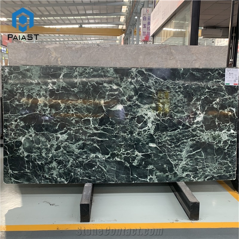 Green Marble With White Veins For Interior Floor