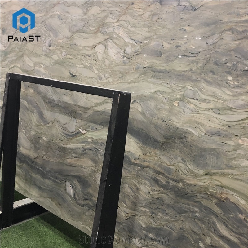 Natural Silk Road Quartzite Slab Tile For Floor Wall