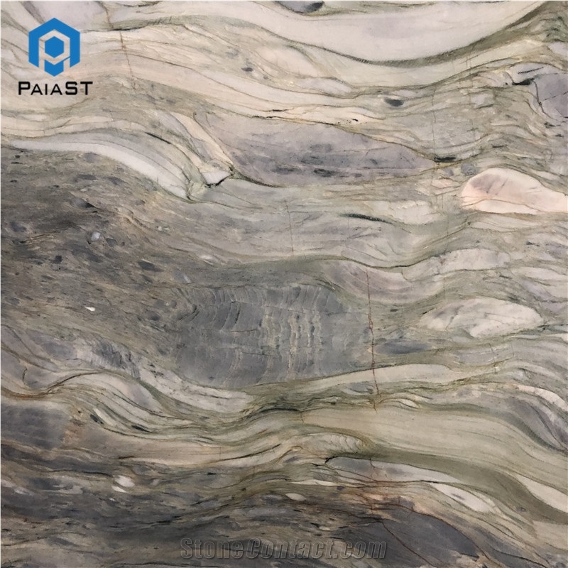 Natural Silk Road Quartzite Slab Tile For Floor Wall