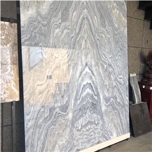 Grey Forest Marble Slab Tiles For Background Wall