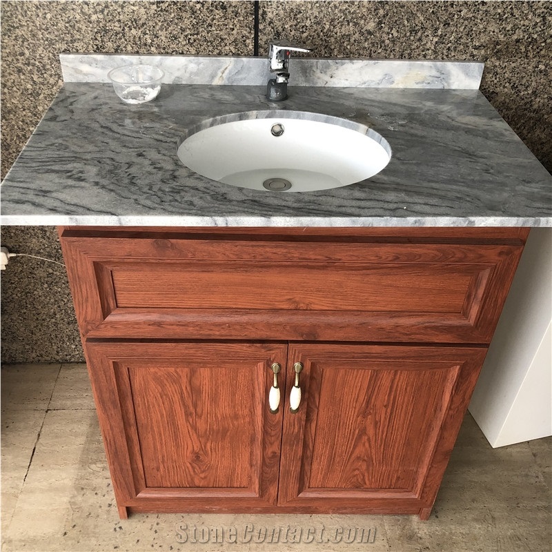 Grey Granite Bathroom Vanity Top Cabinet