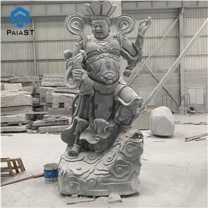 Grey Granite Hand Carved Figure For Outdoor Decor