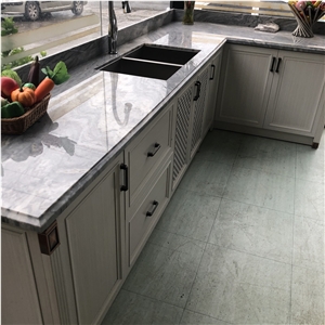 Grey Granite Kitchen Top with Cabinet